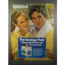 1979 Vantage Cigarette Ad - Great Taste Low Tar