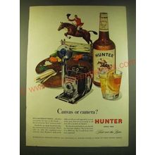 1949 Hunter Whiskey Ad - Canvas or camera?