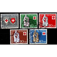 SCHWEIZ SWITZERLAND [1957] MiNr 0641-45 ( O/used ) [01] Pro Patria