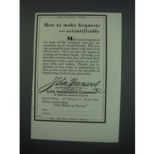 1930 John Hancock Mutual Life Insurance Company Ad - How to make bequests