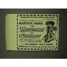 1949 The Madwoman of Chaillot Play Ad - Incomparably the finest comedy