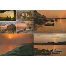 Menorca Fishing Boat Boats at Sunset 4x Spanish Postcard s