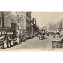 Victorian Shoreditch High Street Market Hackney Postcard