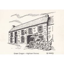 The Green Dragon Higham Ferrers Pub Northampton Postcard