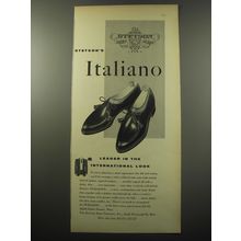 1955 Stetson Italiano Shoes Ad - Leader in the international look