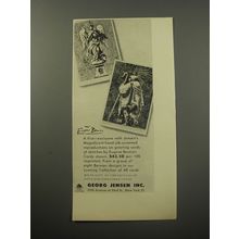 1955 Georg Jensen Eugene Berman Greeting Cards Advertisement