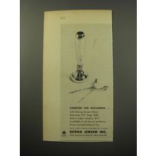 1955 Georg Jensen Bud Vase and Acorn Sugar Scissors Ad - Sweeten the Occasion