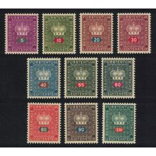 Liechtenstein Official Stamps 10v 1950 MNH SG#O287-O296 MI#Dienst 35-44