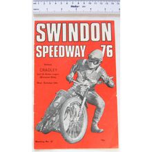 1976 Swindon v Cradley Speedway Programme - 13th October