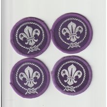 Scout Membership Badges x 4 - Black Backs (BY334)