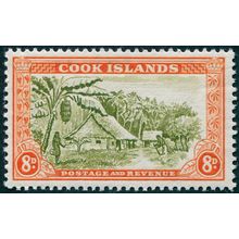 Cook Islands 1949 8d olive-green & orange SG156 MNH