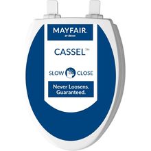 Mayfair Cassel Slow Close Toilet Seat, Easy Clean, Non Slip Premium Wood Seat, E