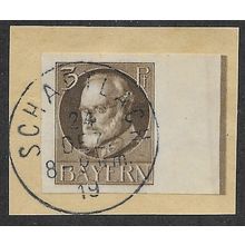 GER (BAVARIA) 1914 3pf KING LUDWIG III' (IMPERFED) FINE USED (EBID64-432)