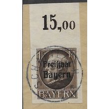GER (BAVARIA) 1919 1m 'KING LUDWIG (FREISTAAT) (IMPERFED FINE USED(EBID64-469)