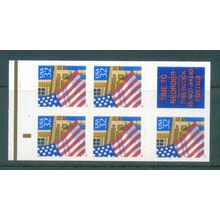 2921d 32c U.S. Flag Over Porch Fine MNH Pane/5 P# 11111 L00227