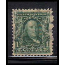 Used 300 1c Benjamin Franklin Very Fine K0743