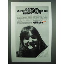 1972 Manitoba Canada Tourism Ad - Friendly Faces