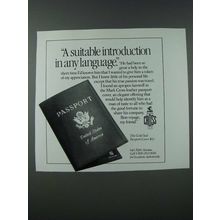 1986 Cross Gold Seal Passport Cover Ad - A Suitable Introduction