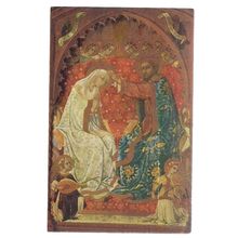 VIRGIN MARY, ART GALLERY, SIENA ITALY unused antique coloured postcard =