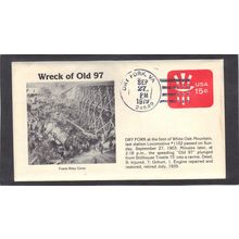 Event Wreck of Old 97 U581 15c Uncle Sam (Unkn Cachet-U/A) CV00845