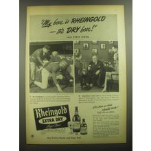 1945 Rheingold Extra Dry Lager Beer Ad - Steve Owen