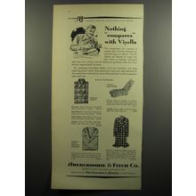 1952 Abercrombie & Fitch Ad - Viyella Shirts, half hose, pajamas and Tartan Robe
