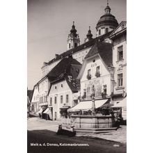 Melk Donau Kolomanbrunnen Austria Mint RPC Postcard