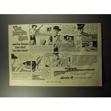 1969 Marlin 99-C rifle Ad - The Marlin Man - his famous two-shot curtain raiser