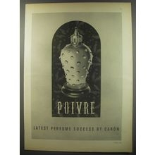 1956 Caron Poivre Perfume Ad - Latest perfume success by Caron