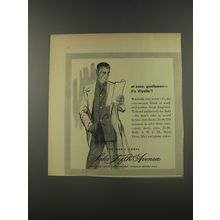 1956 Saks Fifth Avenue Fashion Ad - at ease, gentlemen - it's Viyella