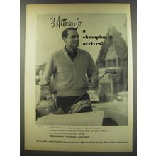 1956 B. Altman & Co. Golf Cardigan Ad - A Champion arrives