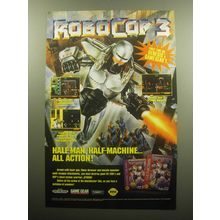 1993 Flying Edge RoboCop 3 Video Game Advertisement - Half-man, half-machine