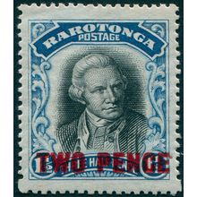 Cook Islands 1931 2d on 1½d black & blue SG93 unused