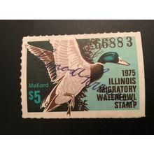 ICOLLECTZONE US 1975 Illinois IL1 Duck Stamp VF Used