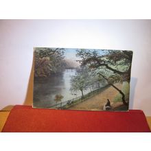 KELVIN AT BOTANIC GARDENS, GLASGOW, SCOTLAND unused antique postcard RP =