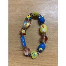 VINTAGE BFF BEST FRIENDS COLOURFUL RESIN BEADED BRACELET 40 GRAMS (P3)