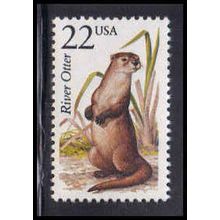 2314 22c River Otter Fine MNH V3866