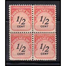 J88 1/2c Postage Due Fine MNH Blk/4 O7043
