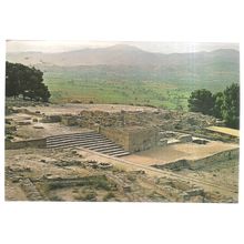 THE PALACE OF PHAISTOS used postcard 1985 postmark =