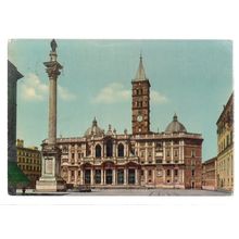 ST. MARIA MAGGIORE, BASILLICA , ROME, ITALY used vintage postcard 1962 pm =