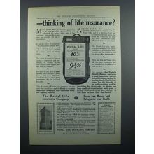 1914 Postal Life Insurance Ad - Thinking?