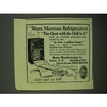1922 White Mountain Refrigerators Ad - Chest with Chill