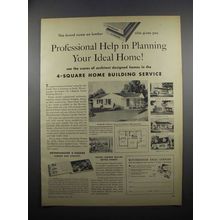 1953 Weyerhaeuser 4-Square Home Building Service Ad