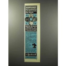 1970 Bushnell Rifle Scopes Ad - Scopechief Riflescopes