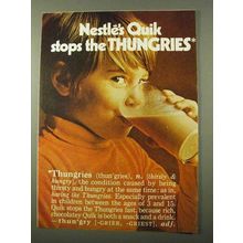 1971 Nestle's Quik Ad - Stops the Thungries