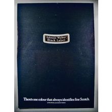 1977 Johnnie Walker Black Scotch Ad - One Colour