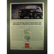 1992 GMC Typhoon Ad - Settled Ideas of Luxury, Safety