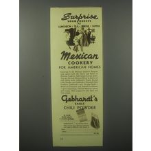 1935 Gebhardt's Chili Powder Ad - Surprise your guests at Luncheon