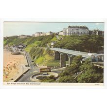 Spa Bridge and South Bay Scarborough Yorkshire Postcard 0227