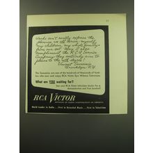 1949 RCA Victor Television Ad - Words can't really express the pleasure